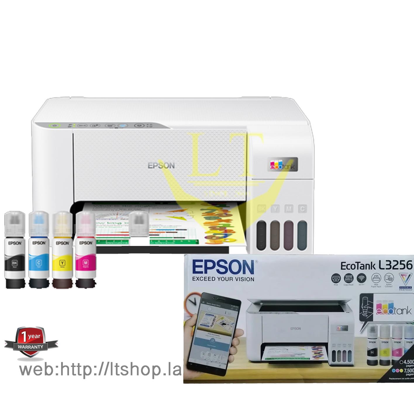 Epson L3256 Ink Tank Print Scan Copy Wifi 3991