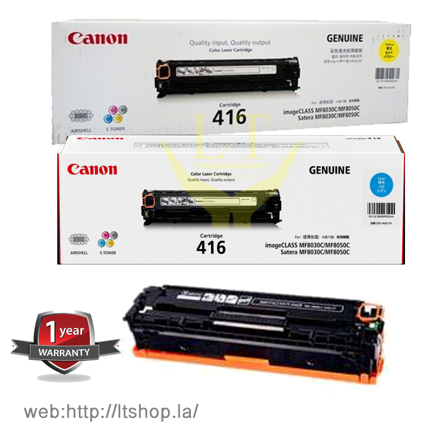 Toner Original CANON 416 C/M/Y