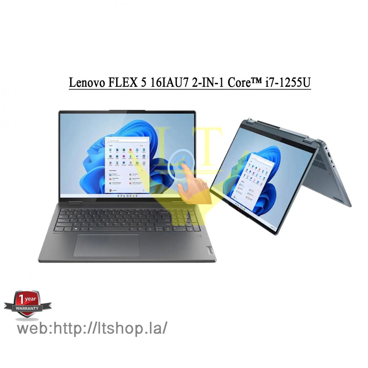 Lenovo Flex 5 14iau7 2 In 1 Core I7 1255u 16 25k Touchscreen